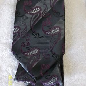 New Kai Long Black/Gray/Purple Tie
